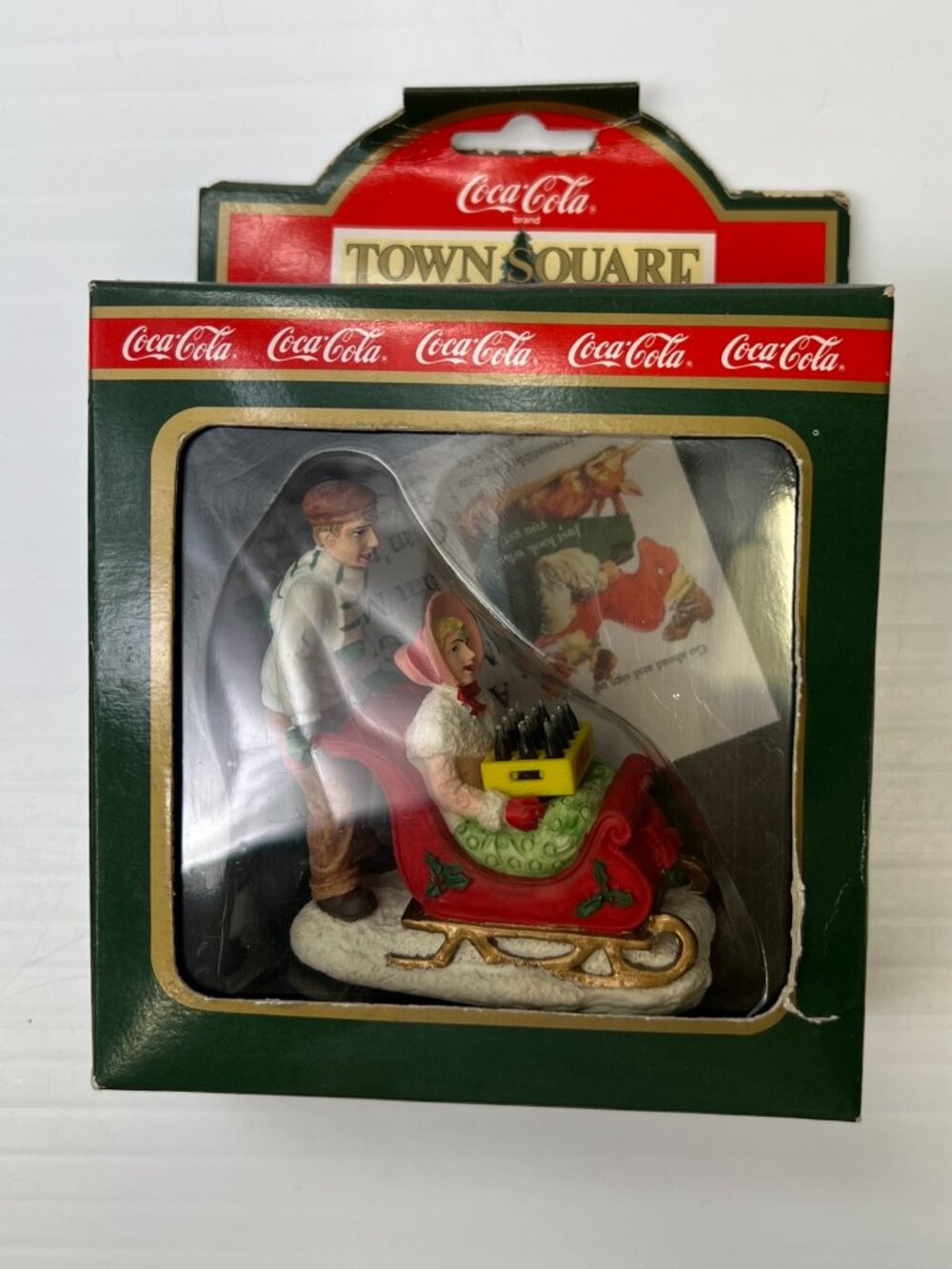 Vintage Coca Cola Sledders 64325 Town Square Collection Holiday Work Party Ni